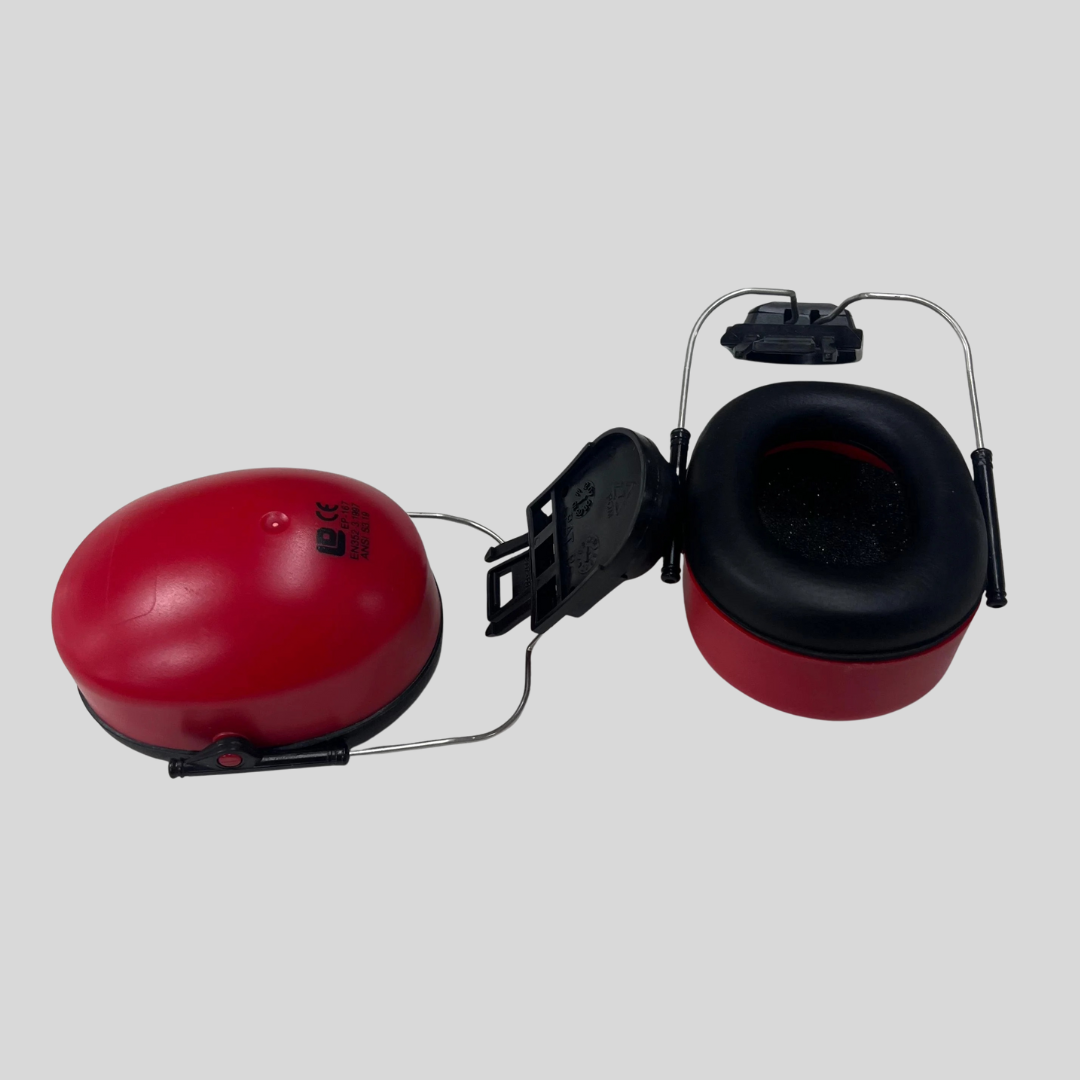 Clip On Ear Defenders β Red Safety Hearing Protection