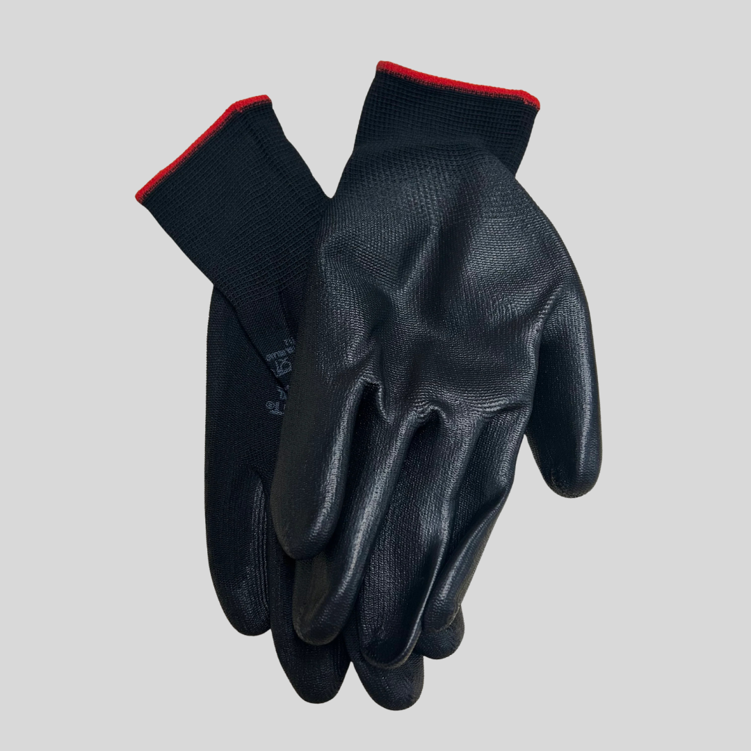 PortWest Black PU Palm Gloves