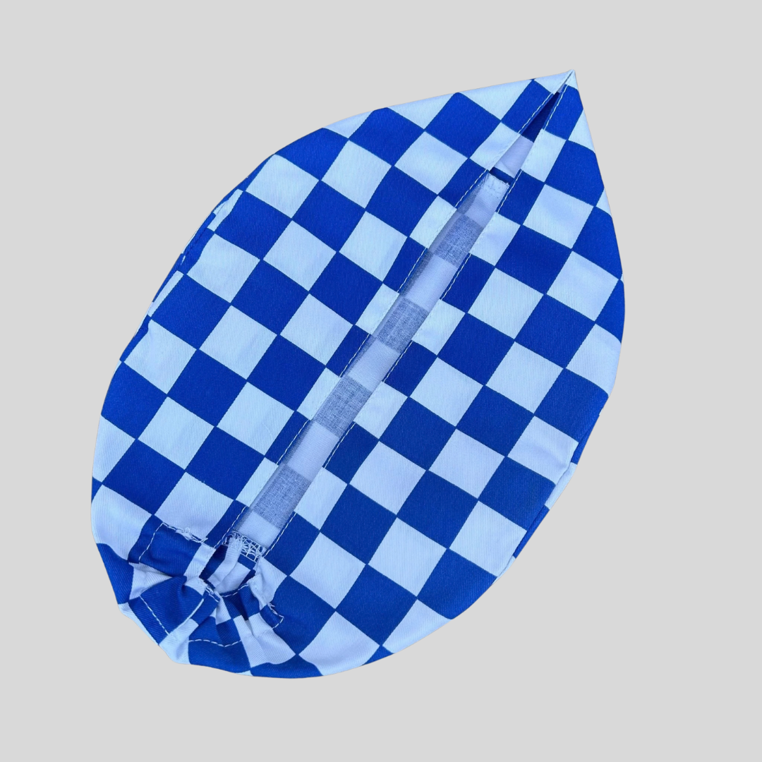 Blue & White Chef Hat | Traditional Catering Headwear