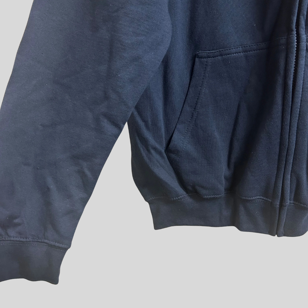 Large Dark Navy JH050 Zip Up Fleece Jacket