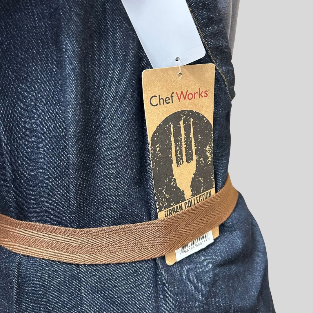 Chef Works Denim Look Bib Apron One Size Urban Collection