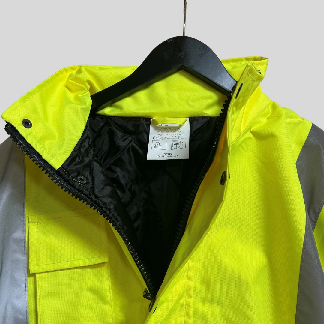 Large Yellow Hi Vis Bomber Jacket