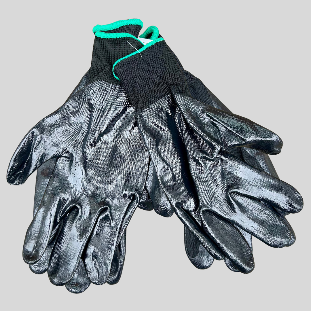 XLARGE Nitrotouch Black Nylon/Nitrile Gloves - PAIR