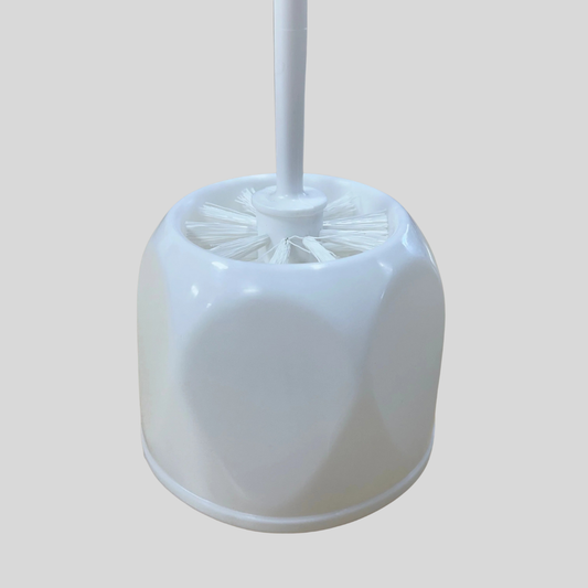 White Toilet Brush & Holder Set