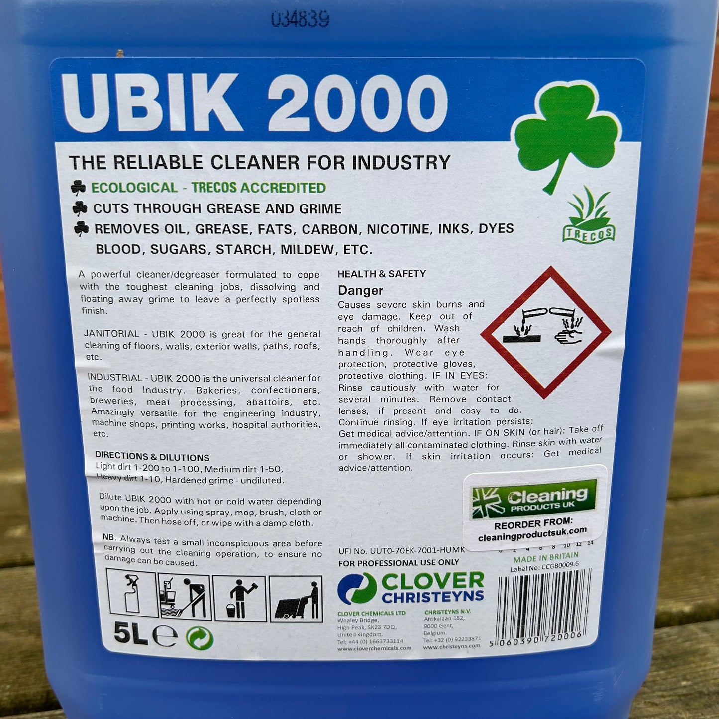 "UBIK 2000" Universal Cleaner Concentrate 5ltr