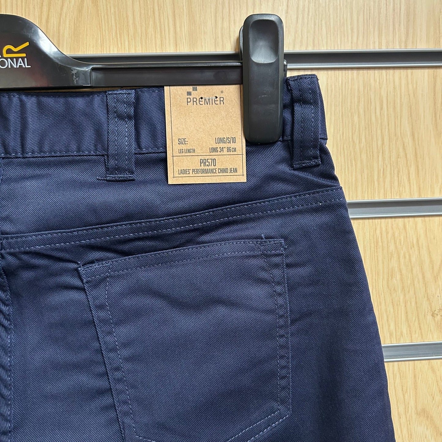 10 Long Navy Chinos PR570 - Cleaning Products UK
