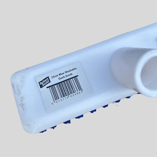23cm Blue Bristle Washable Deck Scrub Brush - Cleaning Products UK