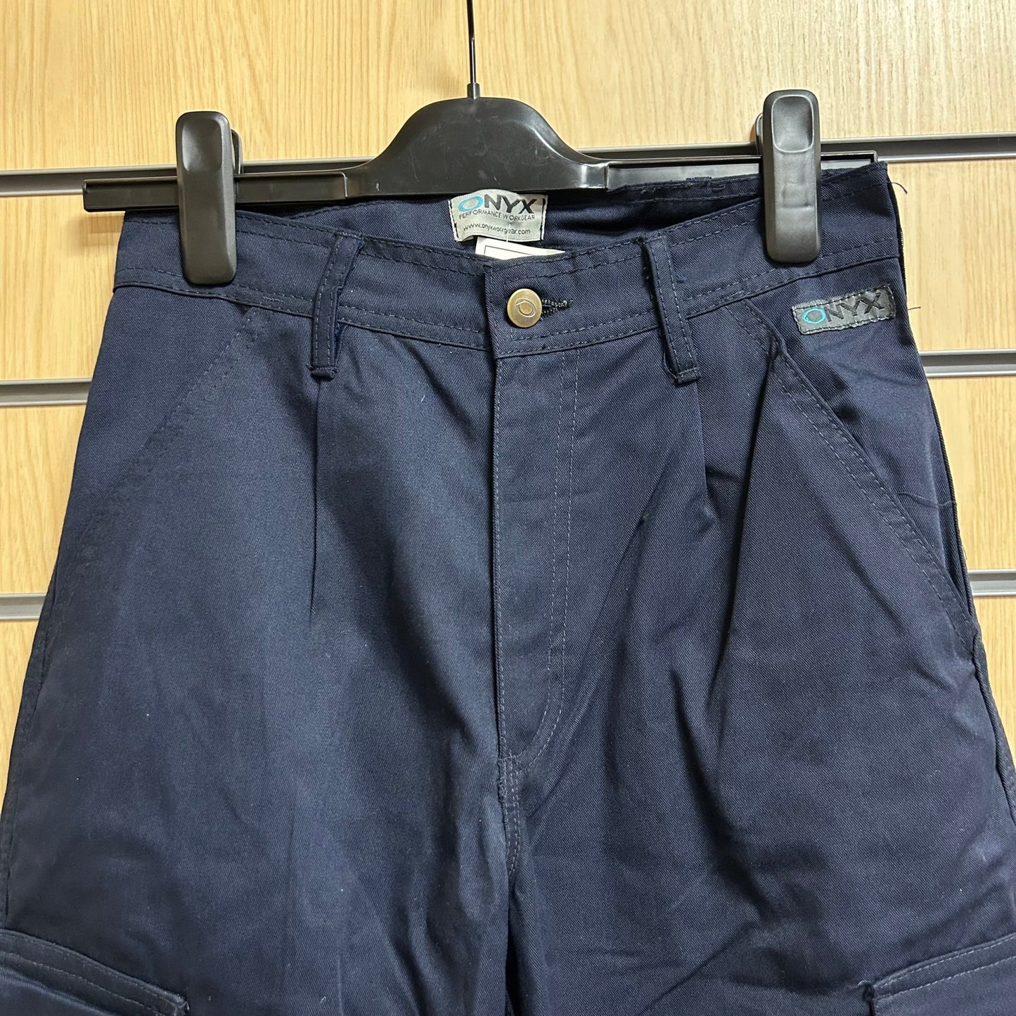 28"R Navy Onyx Worker 245g Polyester Cotton Cargo Trouser - Cleaning Products UK