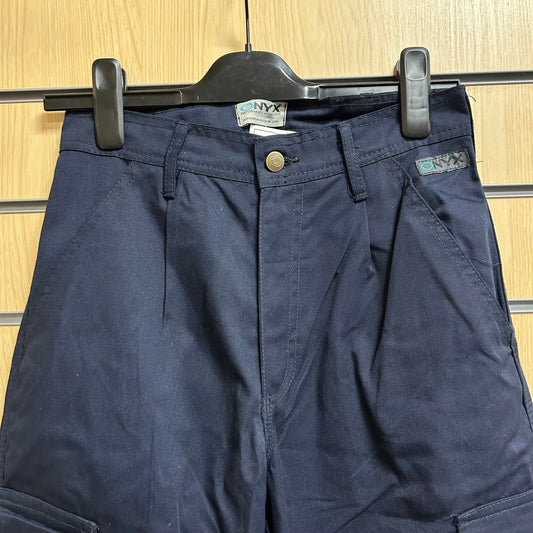 28"R Navy Onyx Worker 245g Polyester Cotton Cargo Trouser - Cleaning Products UK