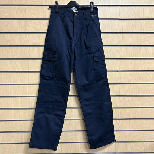 28"R Navy Onyx Worker 245g Polyester Cotton Cargo Trouser - Cleaning Products UK