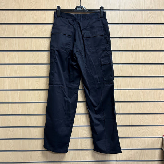 30" Reg Combat Trouser Navy - 245Gsm - Velcro Pockets - Cleaning Products UK