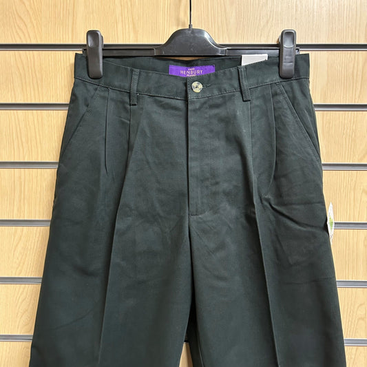 30" Short Dark Green Chinos H600 Henbury - Cleaning Products UK