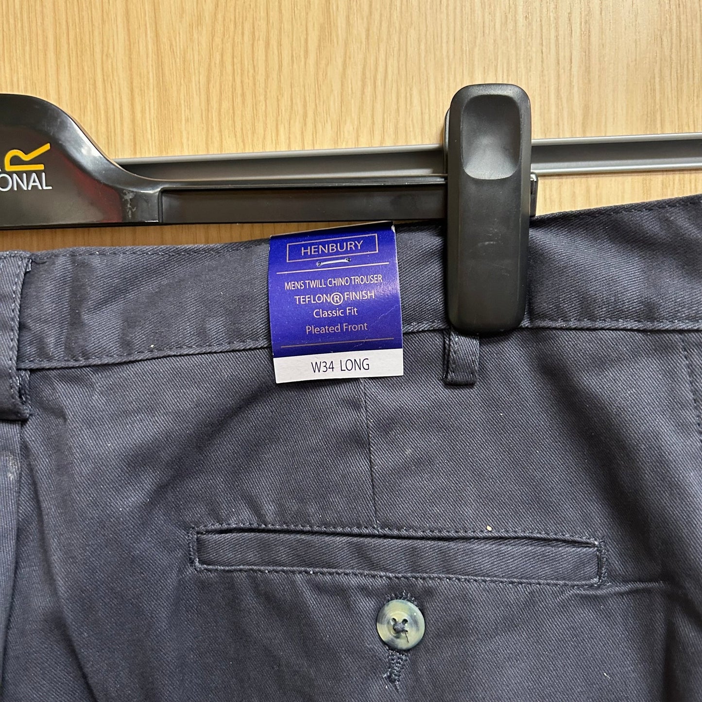 34" Navy Chinos Henbury H600 - Cleaning Products UK