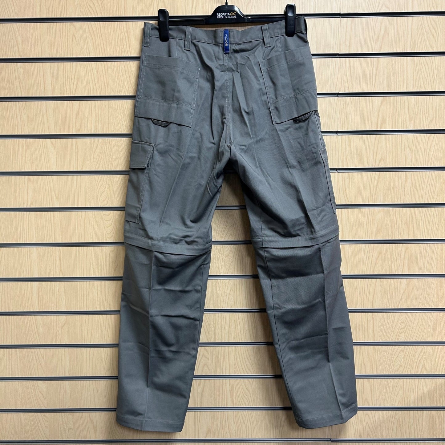 34" Regular ProJob Grey zip off legs work trousers - Cleaning Products UK