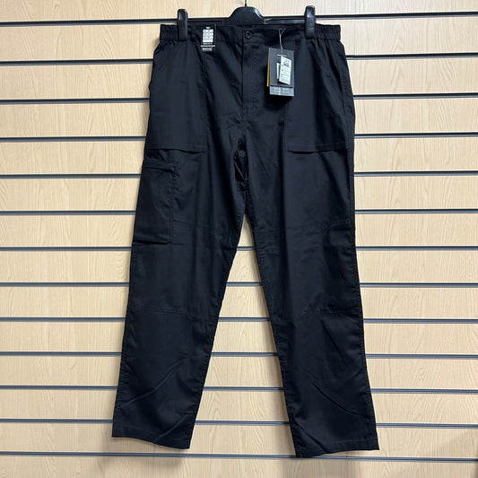38" Long Black Regatta Elastic Work Trousers - Cleaning Products UK