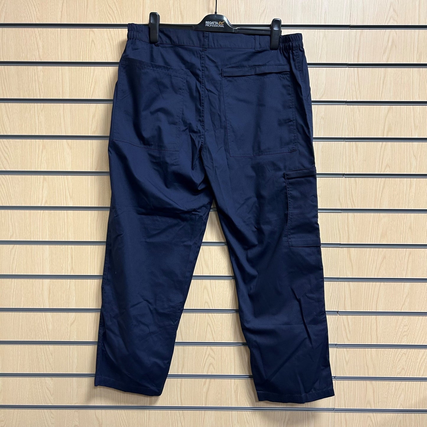 38" Short Navy Regatta Elastic Work Trousers - Cleaning Products UK