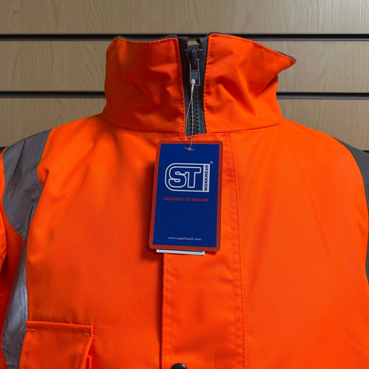 3XL Orange Hi Vis Bomber Jacket - Cleaning Products UK