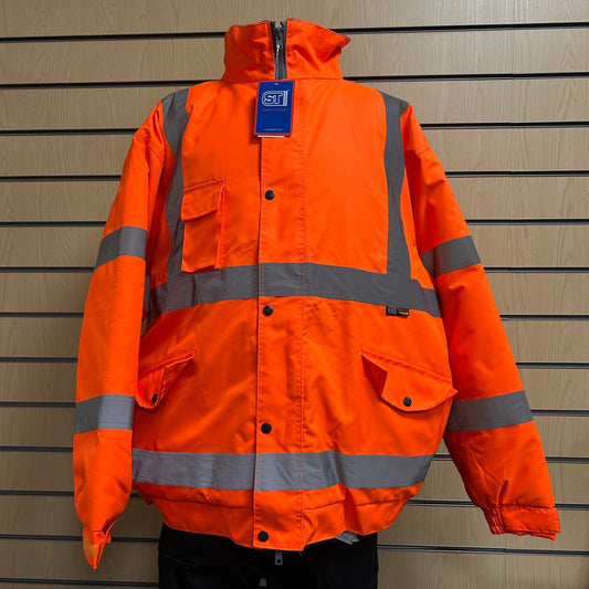3XL Orange Hi Vis Bomber Jacket - Cleaning Products UK