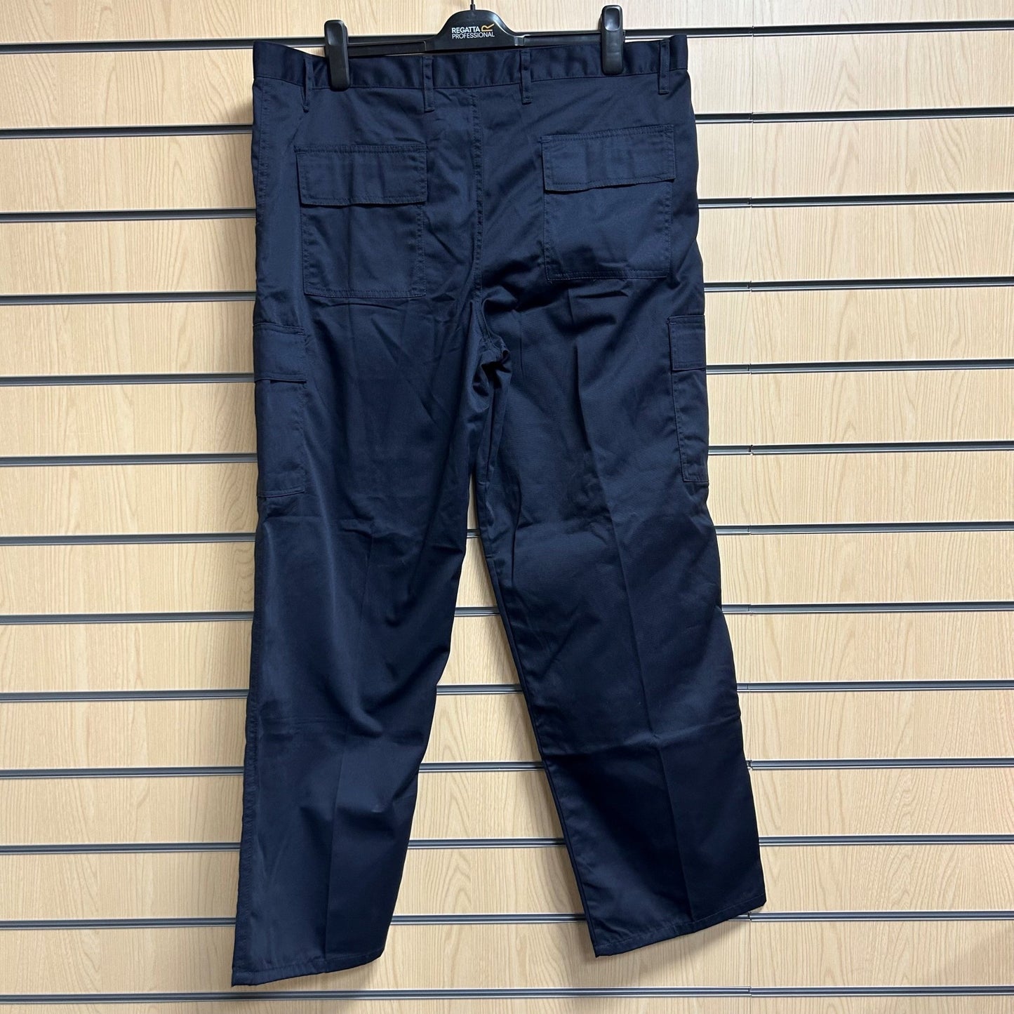 42" Regular Combat Trouser Black - 245Gsm - Velcro Pockets - Cleaning Products UK