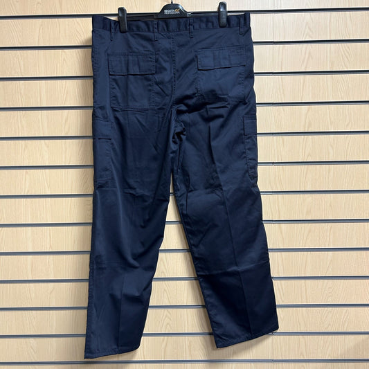 42" Regular Combat Trouser Black - 245Gsm - Velcro Pockets - Cleaning Products UK