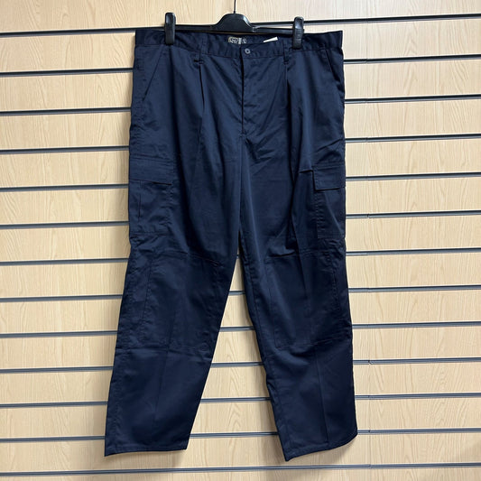 42" Regular Combat Trouser Black - 245Gsm - Velcro Pockets - Cleaning Products UK