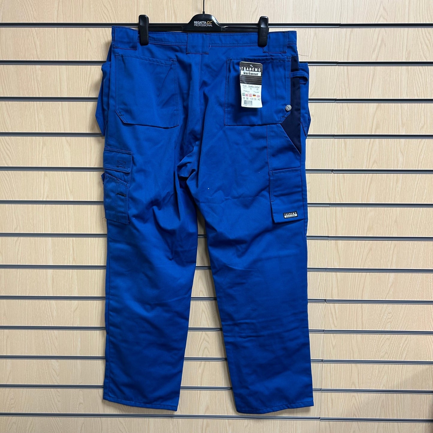 42" Royal Blue Trousers with Extra Pockets - Cleaning Products UK