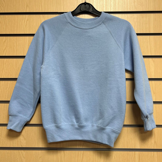 7 - 8 Years Pre Owned Light Blue Russell 7620B Sweatshirt - Cleaning Products UK
