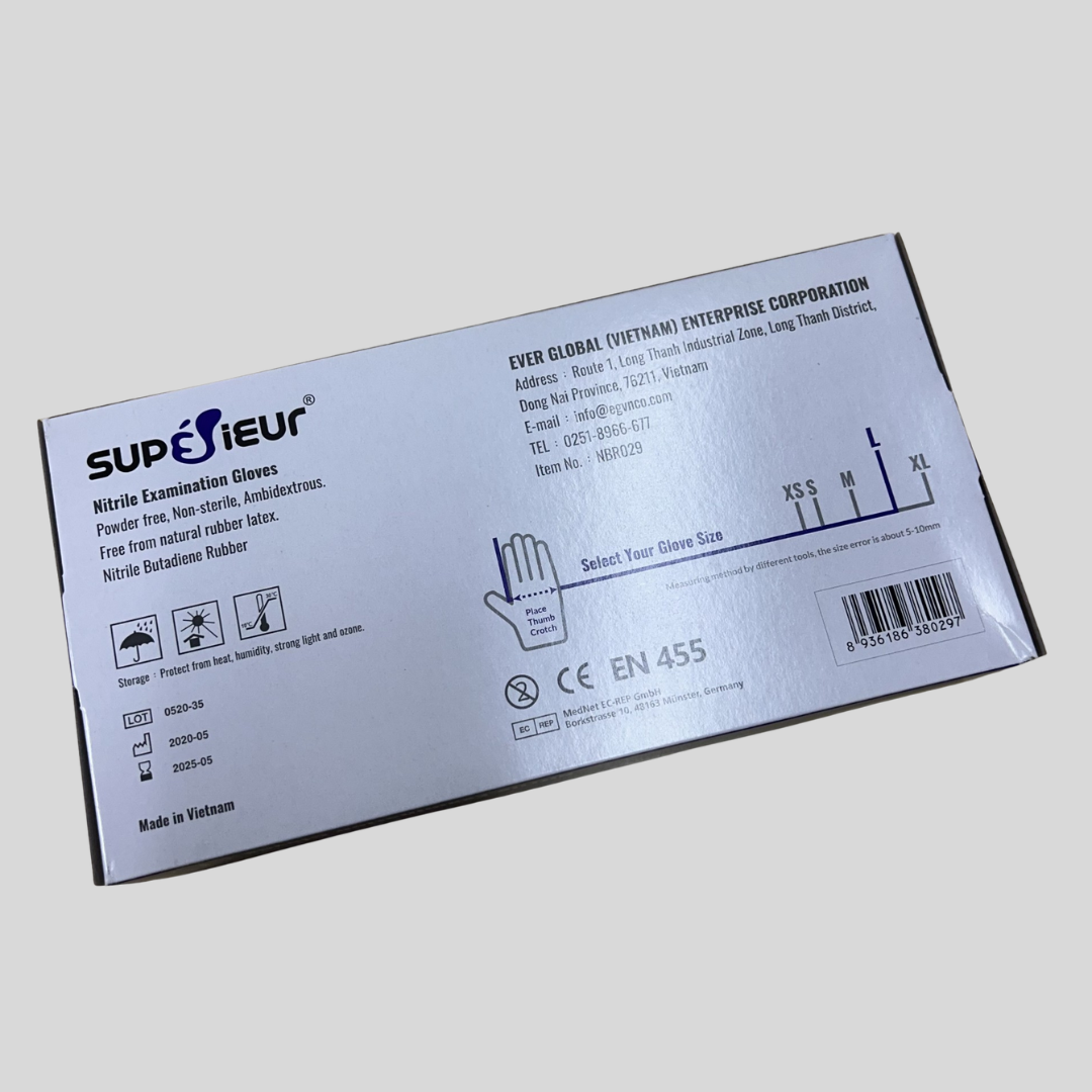 Large Nitrile Gloves "SUPERIEUR" Pk 100