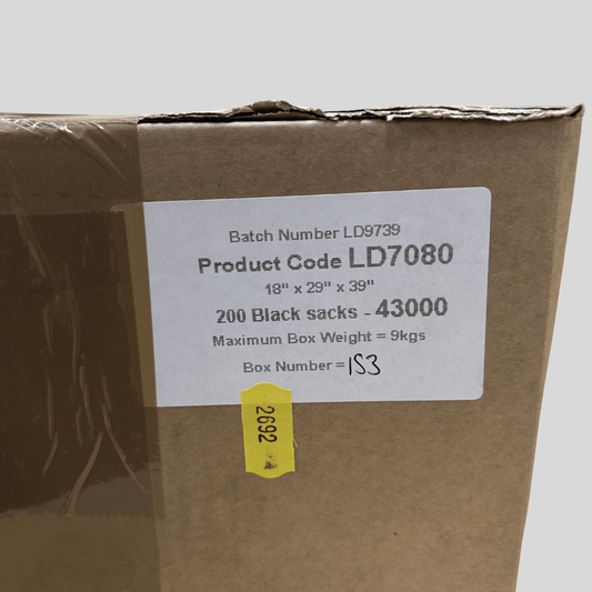 7080 Heavy Duty Black Bags - PK 200 - Cleaning Products UK