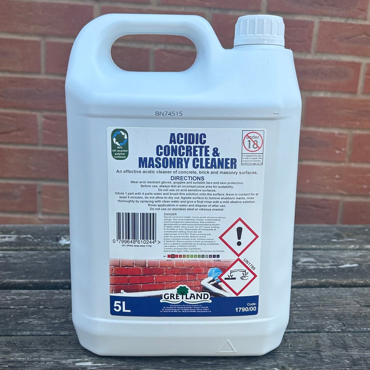 Acidic Concrete & Masonry Cleaner 5ltr - Cleaning Products UK
