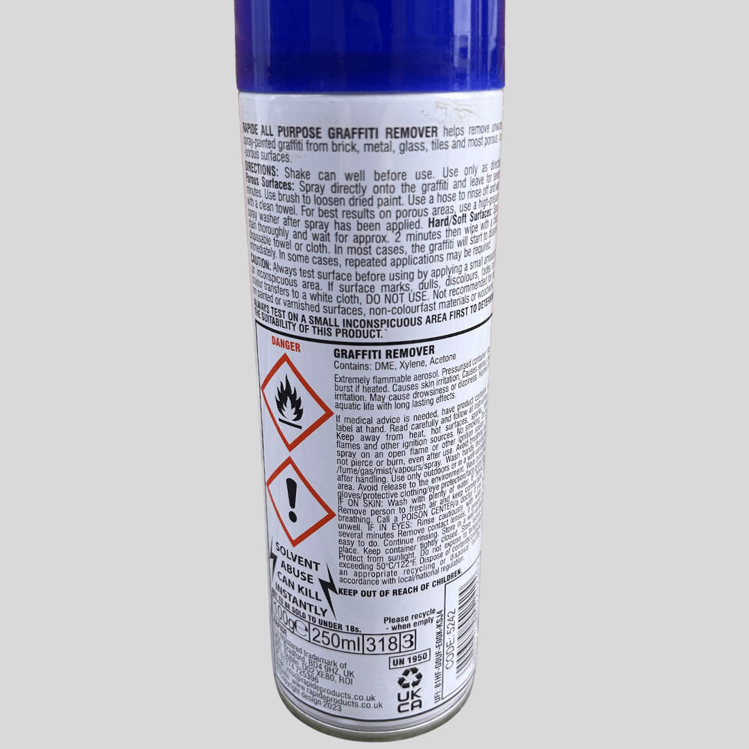 All Purpose Graffiti Remover Spray 250ml - Cleaning Products UK