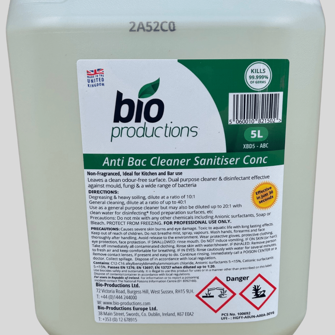 Anti Bac Sanitiser 5ltr - Cleaning Products UK