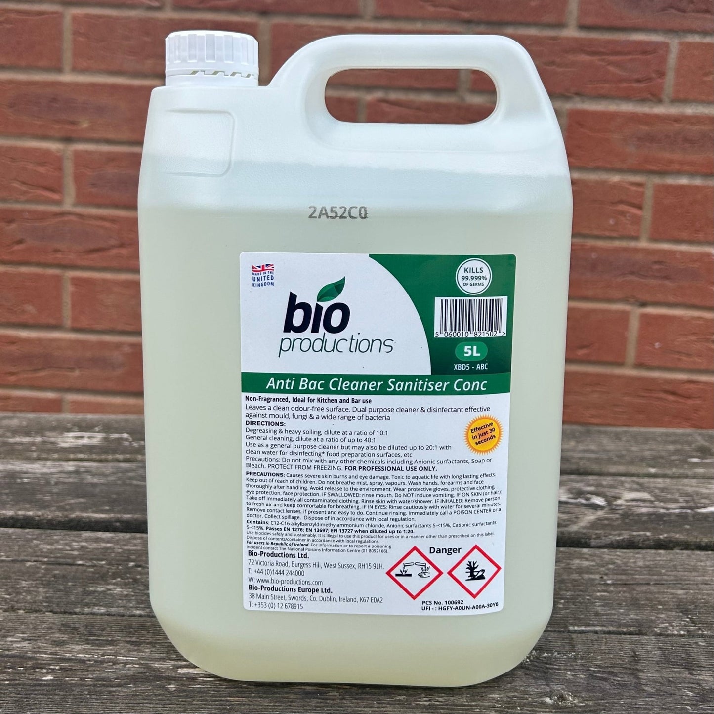 Anti Bac Sanitiser 5ltr - Cleaning Products UK