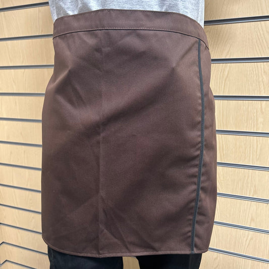 Black & Brown Bib Apron – 16"x29", No Pocket (Poly - Cotton Blend) - Cleaning Products UK
