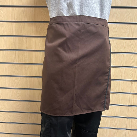 Black & Brown Bib Apron – 16"x29", No Pocket (Poly - Cotton Blend) - Cleaning Products UK