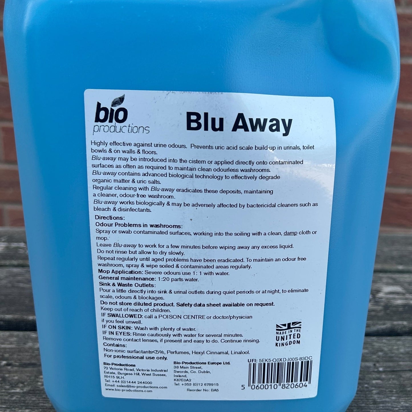 Blu Away 5Ltr - Cleaning Products UK