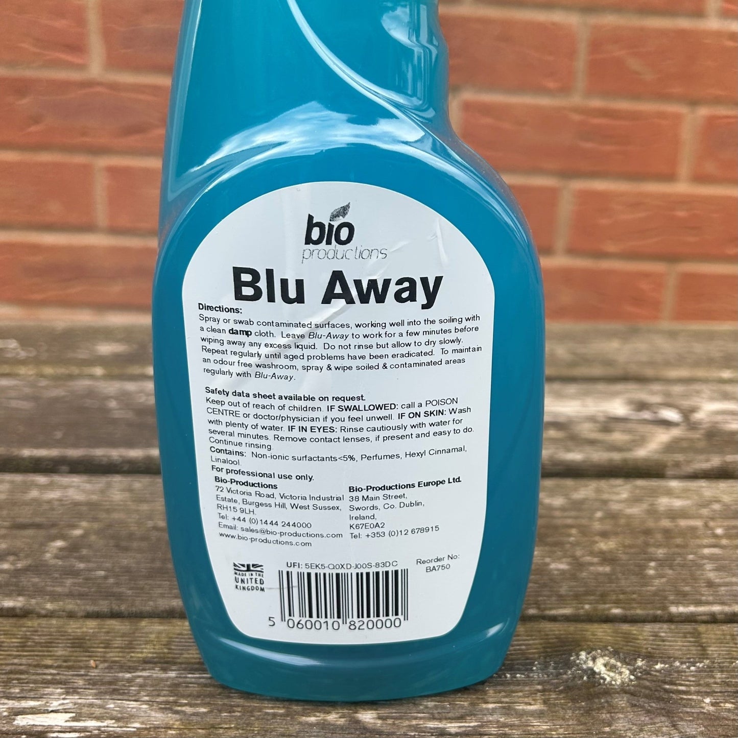 Blu Away 750ml - Cleaning Products UK