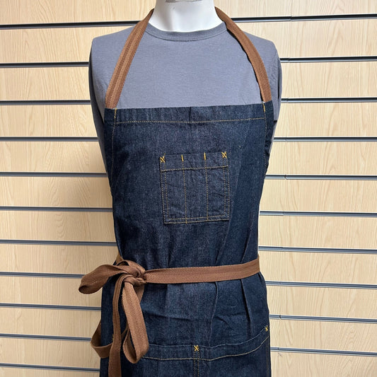 Chef Works Denim Look Bib Apron One Size Urban Collection - Cleaning Products UK