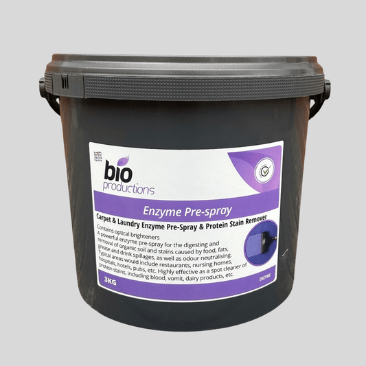 Double Hit Enzyme Pre - Spray 3kg – Protein Stain Remover Bio Productions - Cleaning Products UK