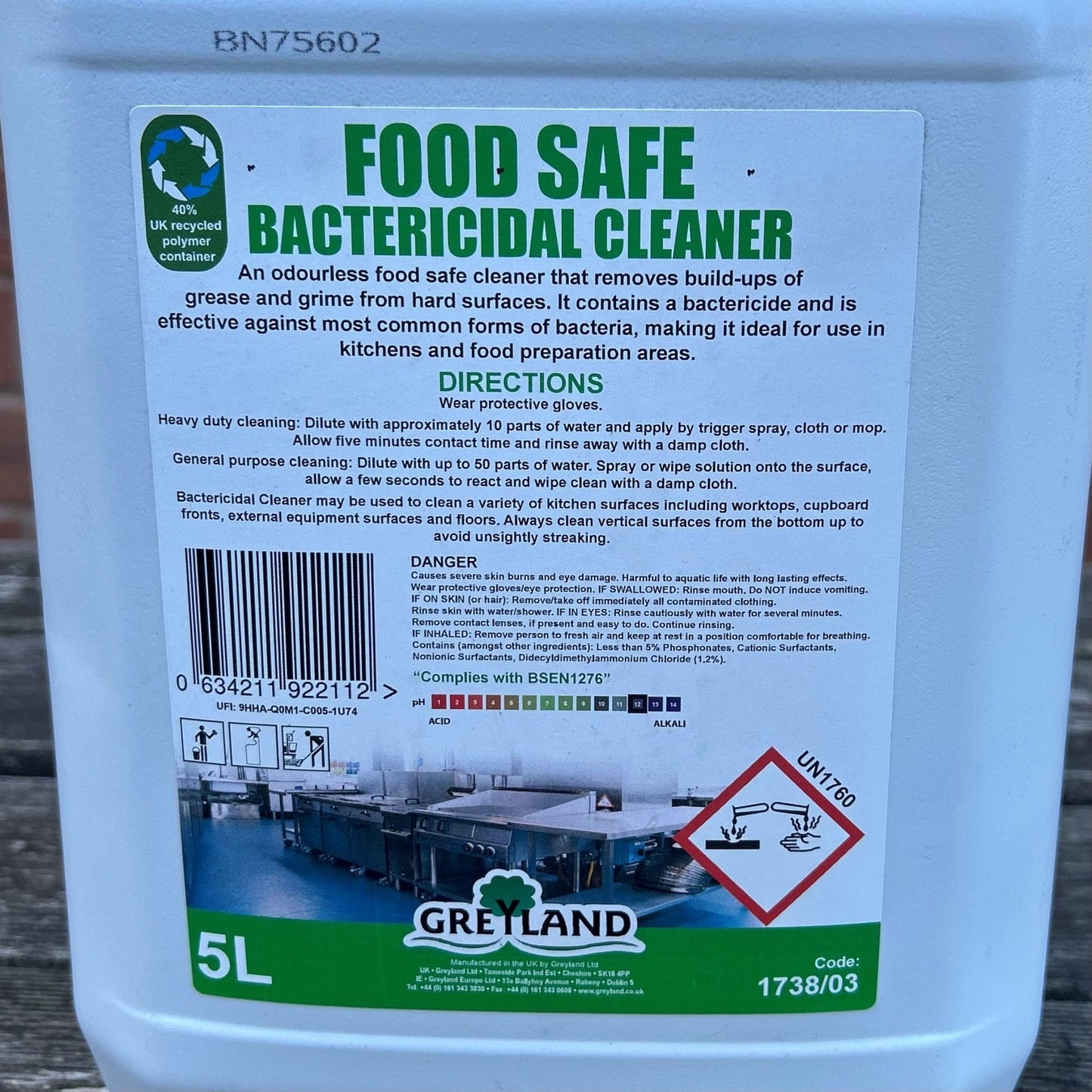 Food Safe Bactericidal Cleaner 5ltr - Cleaning Products UK