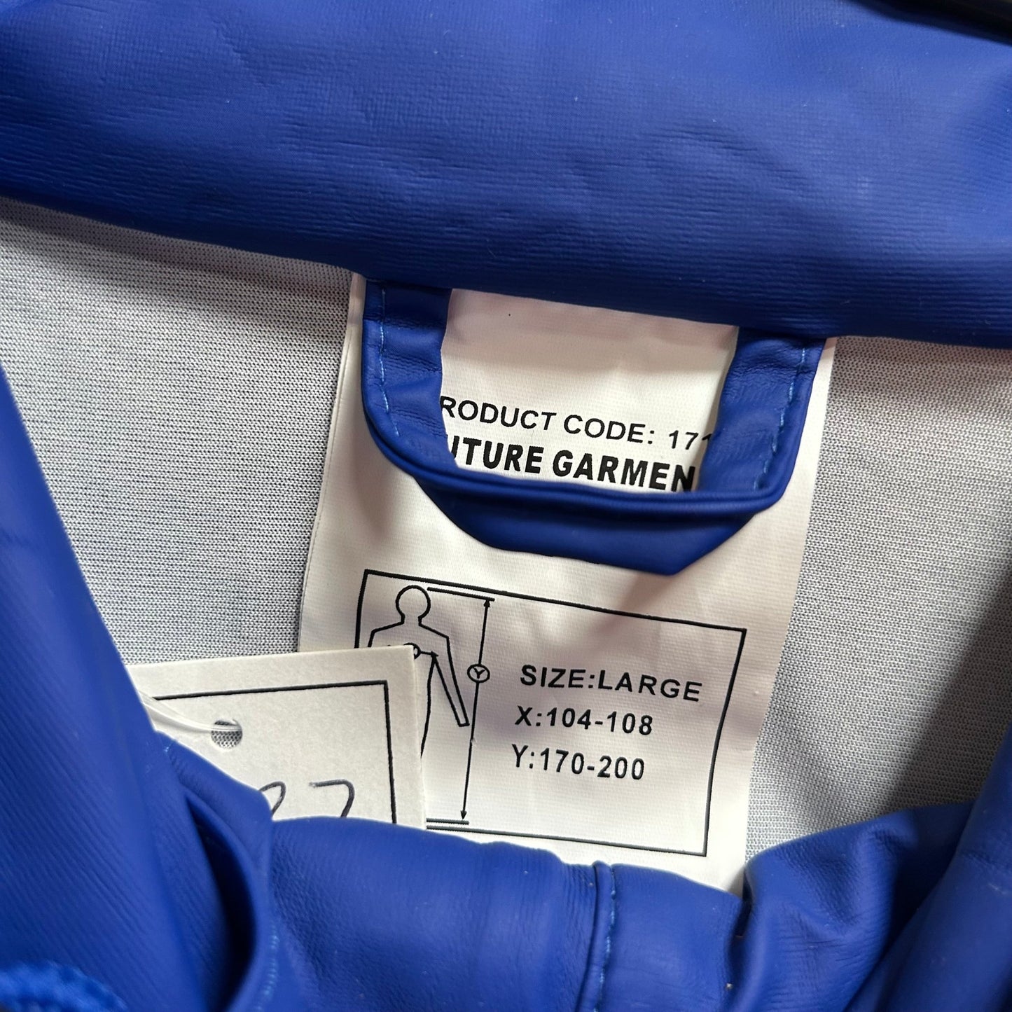 Large Blue Waterproof Jacket with Hood - Cleaning Products UK