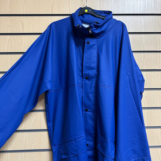 Large Blue Waterproof Jacket with Hood - Cleaning Products UK