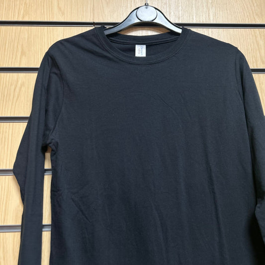 Large Gildan Softstyle Black Long Sleeve T-Shirt - Cleaning Products UK