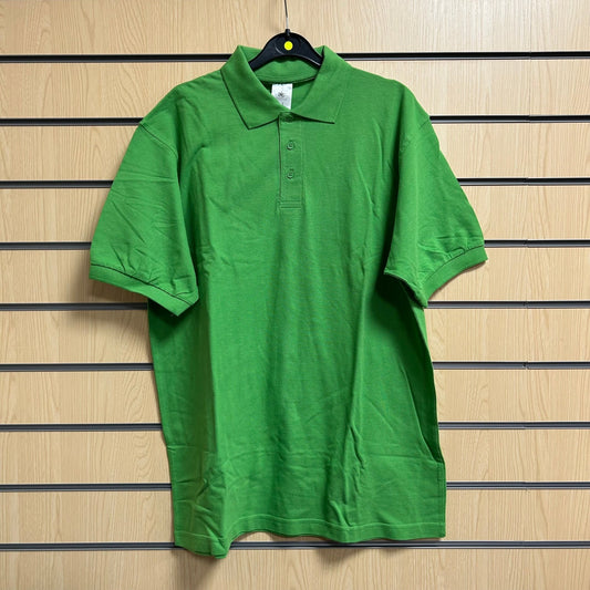 Large Green Polo Shirt B&C Safran - Cleaning Products UK