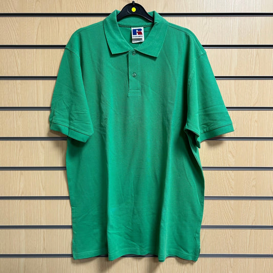 Large Green Polo Shirt Russell 569M - Cleaning Products UK