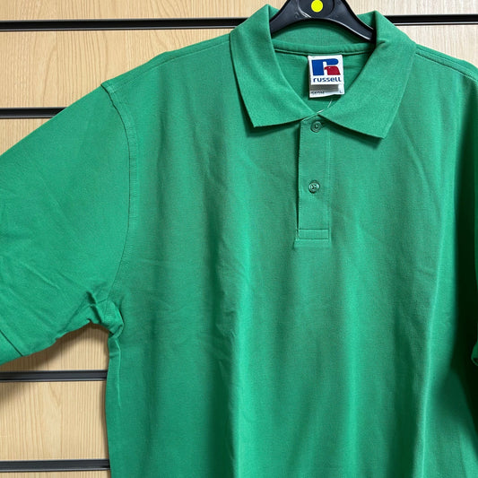 Large Green Polo Shirt Russell 569M - Cleaning Products UK