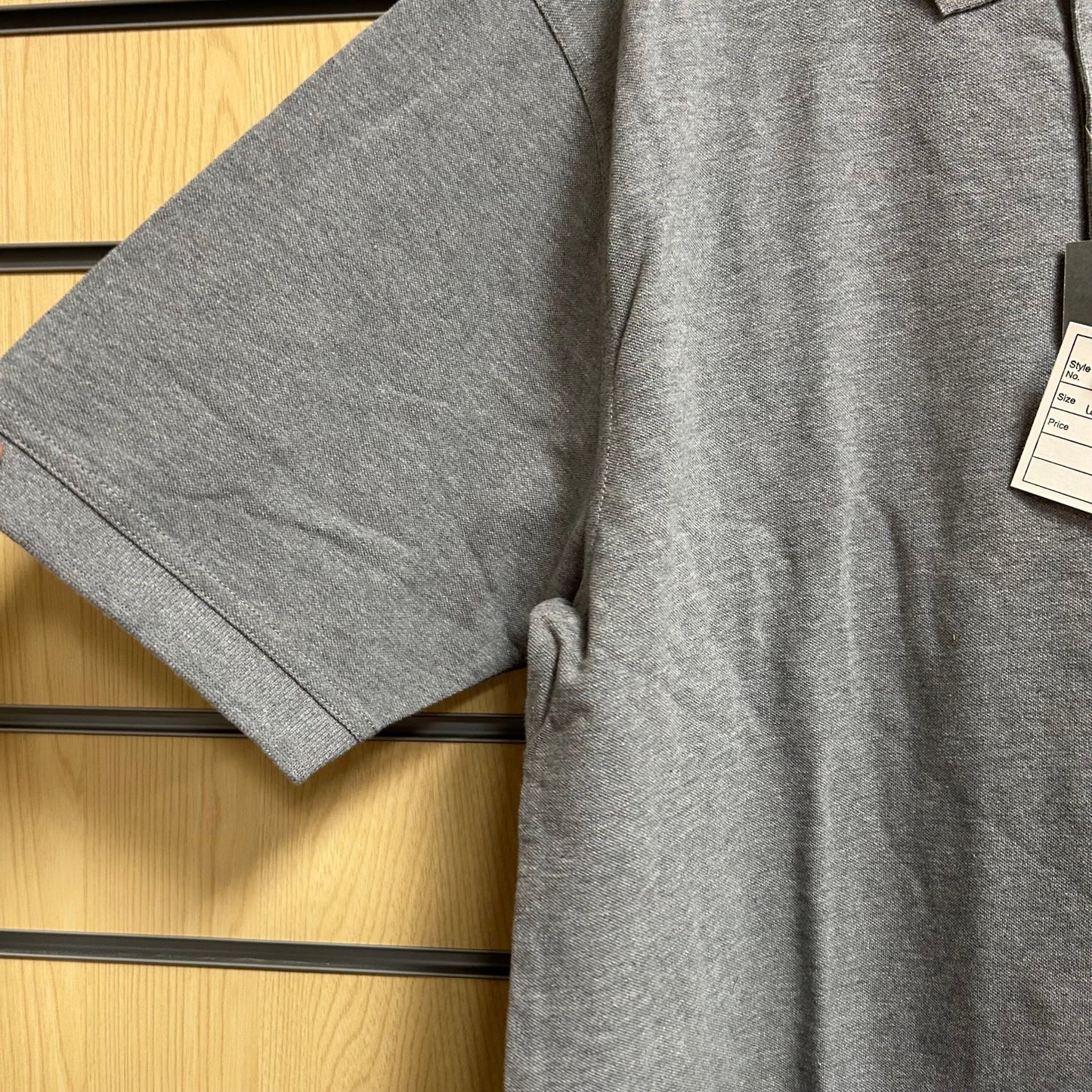 Large Heather Grey Polo Shirt Kustom Kit KK460 - Cleaning Products UK
