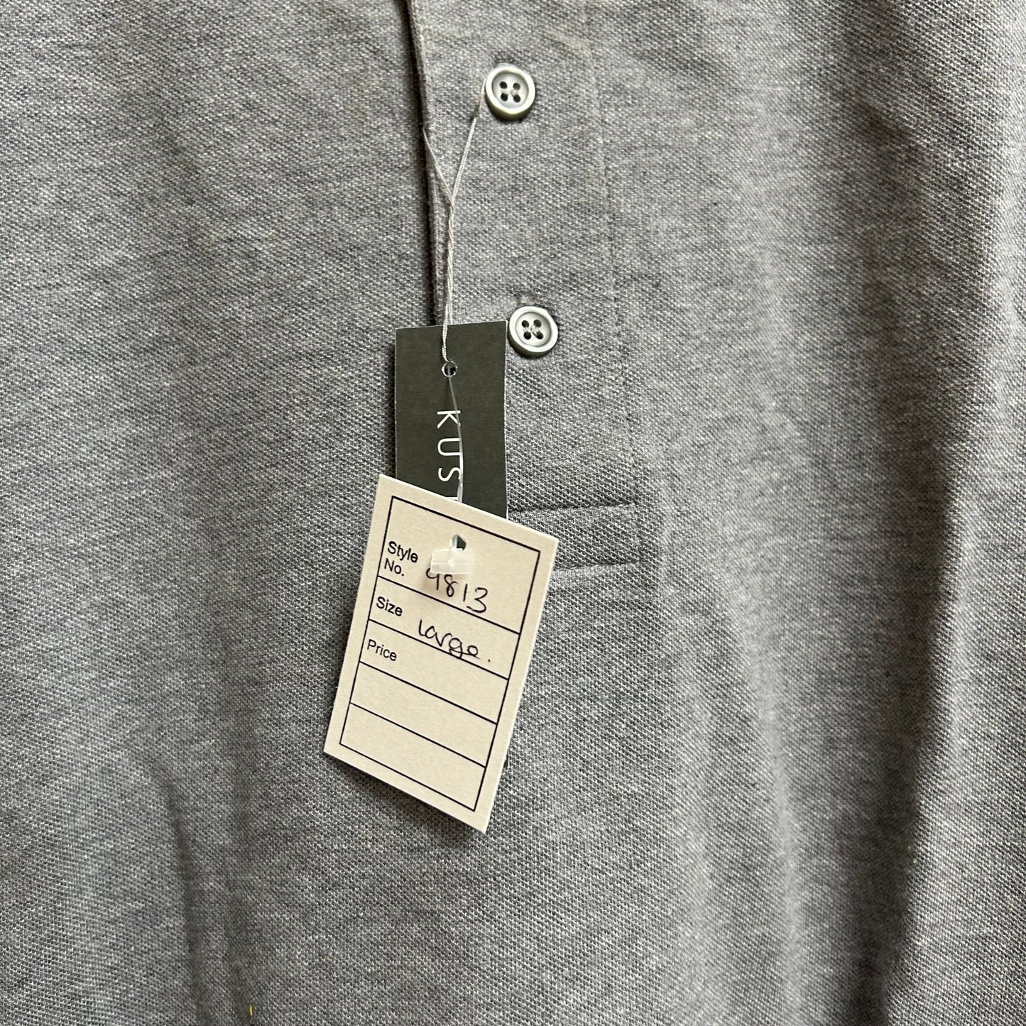 Large Heather Grey Polo Shirt Kustom Kit KK460 - Cleaning Products UK