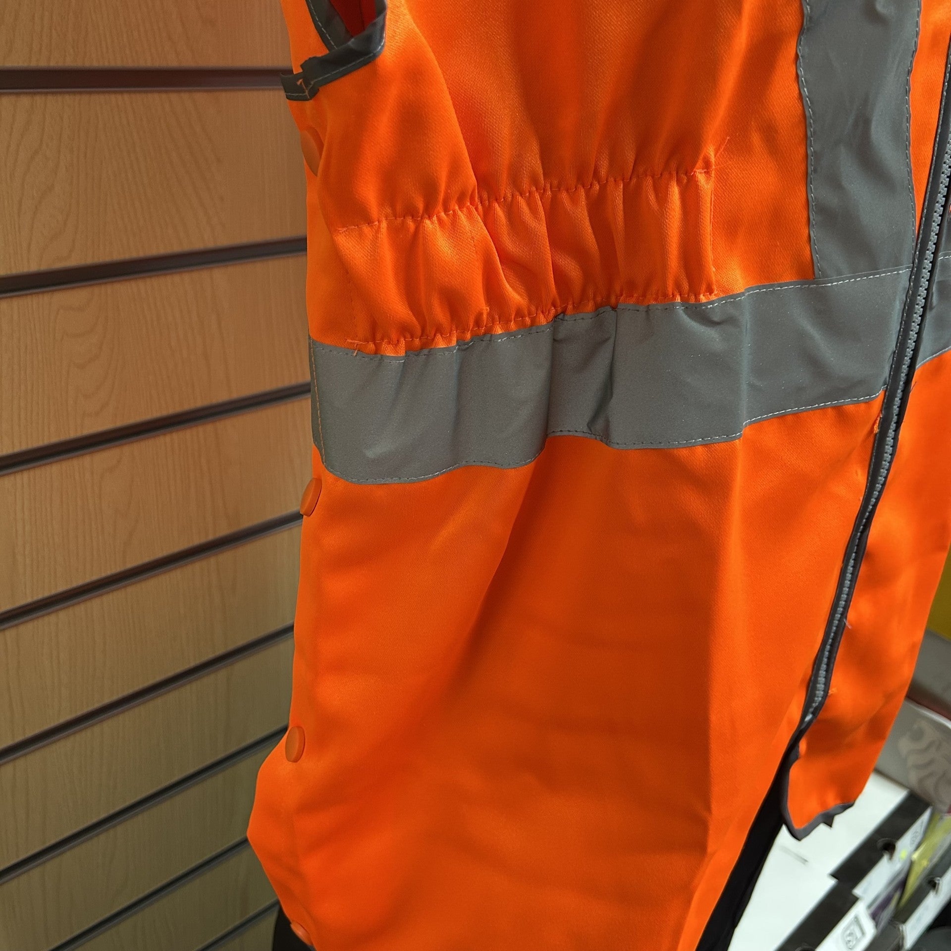 Large Hi - Vis Orange Railway Safety Waistcoat - Cleaning Products UK