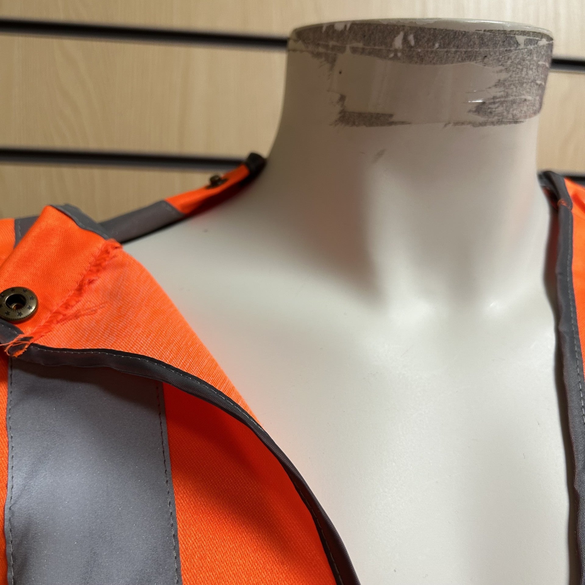 Large Hi - Vis Orange Railway Safety Waistcoat - Cleaning Products UK